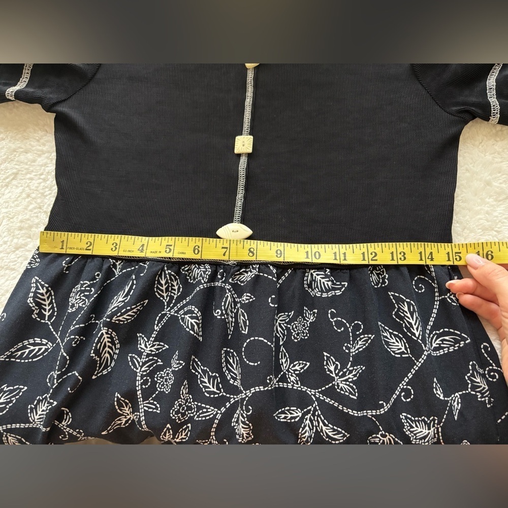 Molly Malloy vintage 90’s floral midi dress black size S - Picture 14 of 15